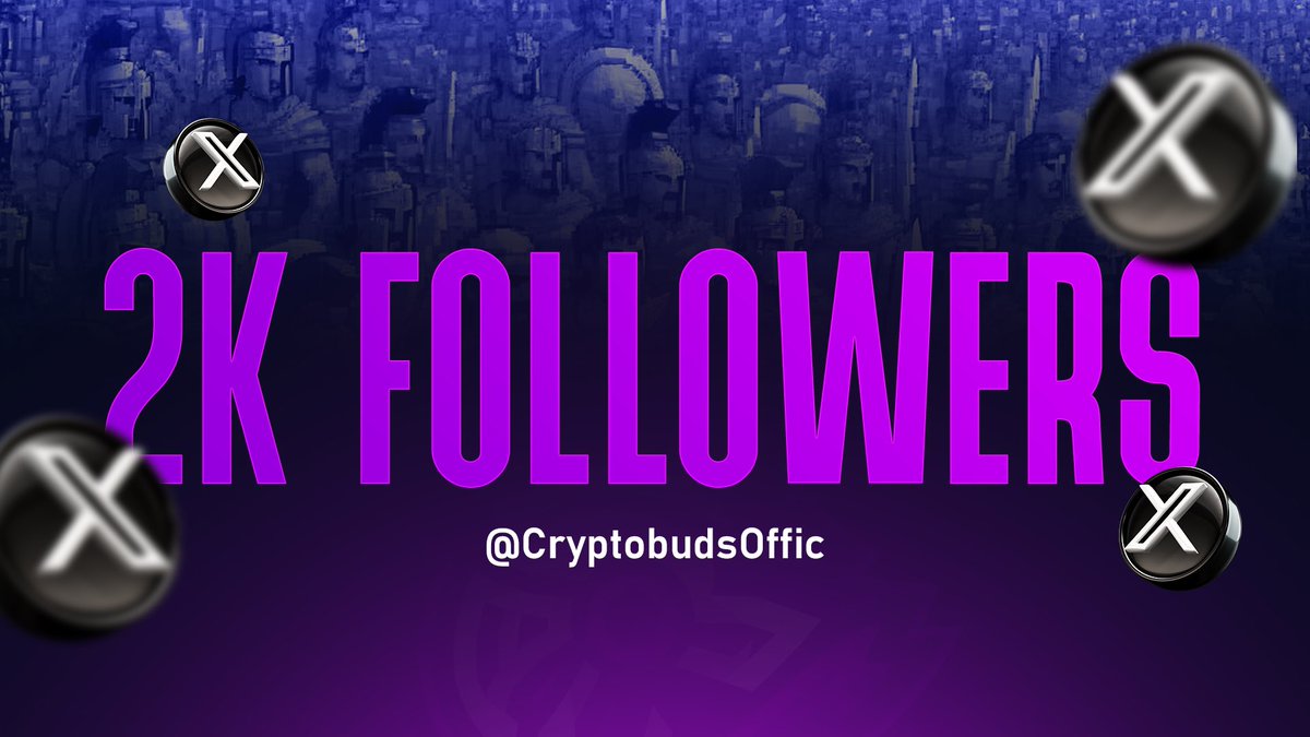 CryptobudsOffic's tweet photo. 2,000 followers! 🚀
We’re so grateful for everyone supporting Cryptobuds. This is just the beginning—let’s keep building and growing together! 🤝🏻
#Cryptobuds https://t.co/94MzkAfp9o