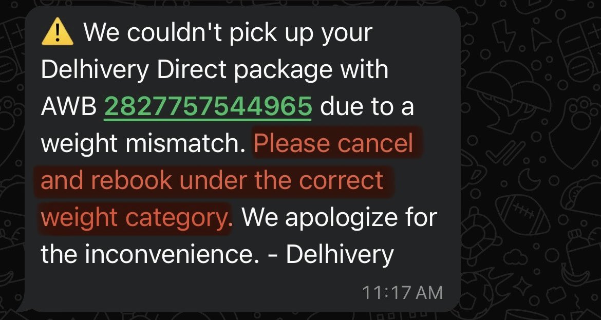 PartlyOffensive's tweet photo. WDF @delhivery ?? @help_delhivery https://t.co/d3ljA6m6tZ