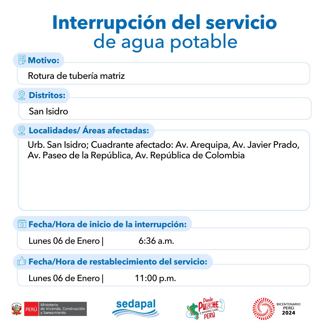 SedapalOficial tweet media