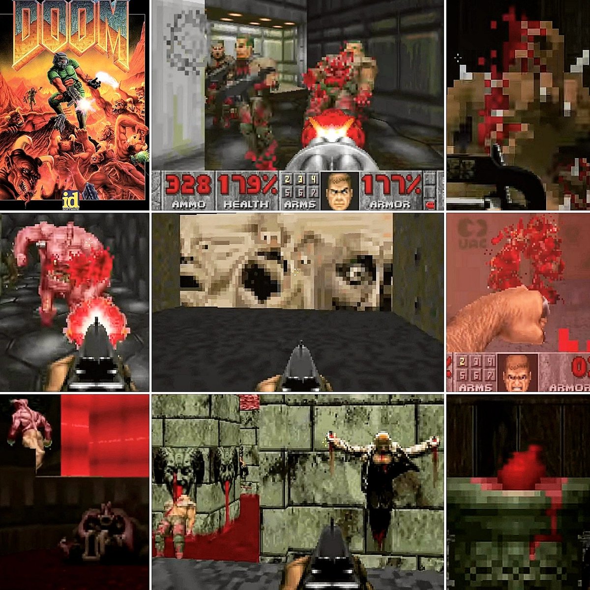 owikj's tweet photo. Been re-playing #doom 

#firstpersonshooter #fps #msdos #idsoftware #doomguy #doomslayer #spacemarine #chaingun #chainsaw #shotgun #superpunch #berserkmode #monsters #demons #zombiemen #imp #pinky #baronofhell #facesonwalls #intestines  #humanheart #bloodsplatter #bloodandgore https://t.co/MZf85w7i0V
