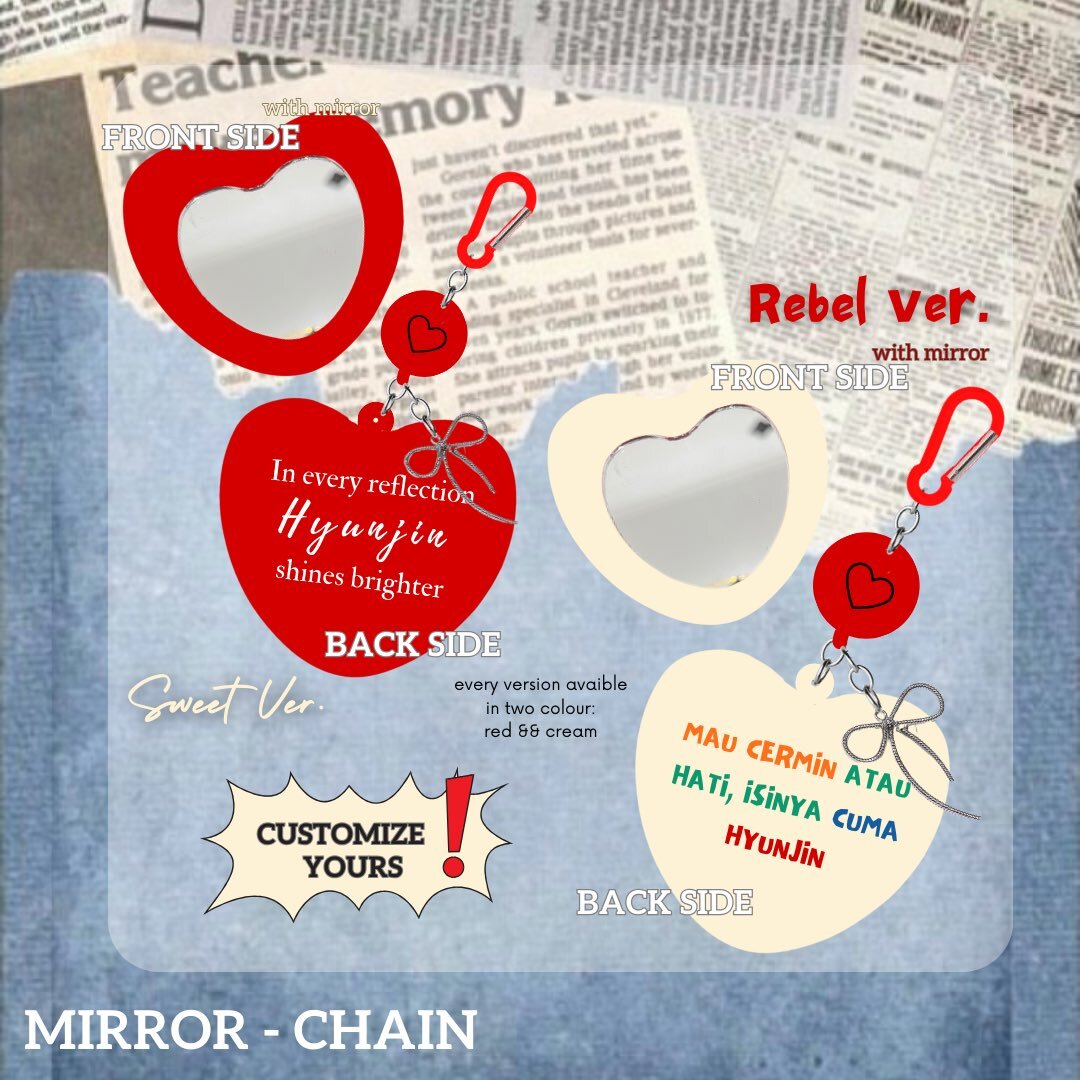 stuffsite's tweet image. sells ⭐interest check👀
hii! aku mau open PO mirror keychain for u touchie touchie lippie 😋 
adakah yang berminat? there will be a pre-order benefit for this 1st batch!!
customize urs name &amp;amp; colour FREE 😉🙌
drop ur @ if you're interested, thank u!❤️🤍
@/ayssthings