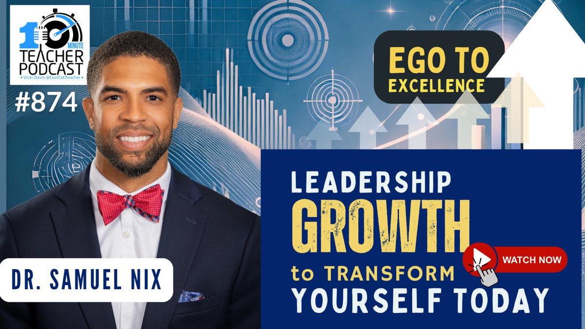 coolcatteacher's tweet photo. ποΈ NEW SHOW with @_SamuelNix From Ego to Excellence: School Leadership Growth with Dr. Samuel Nix https://t.co/Di387Mv0s7 #schoolleadership #leadchat #teachertwitter https://t.co/t5y1Qosmg4