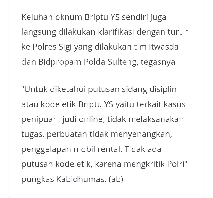 tamplengdong's tweet photo. @Ko_aliong @DivHumas_Polri Polisi ini ini namanya yuli Setiabudi, pernah Terlibat JUDI ONLINE, PENIPUAN, PENGGELAPAN MOBIL RENTAL, tapi anehnya nggk dipecat https://t.co/ba8Gu26lPI