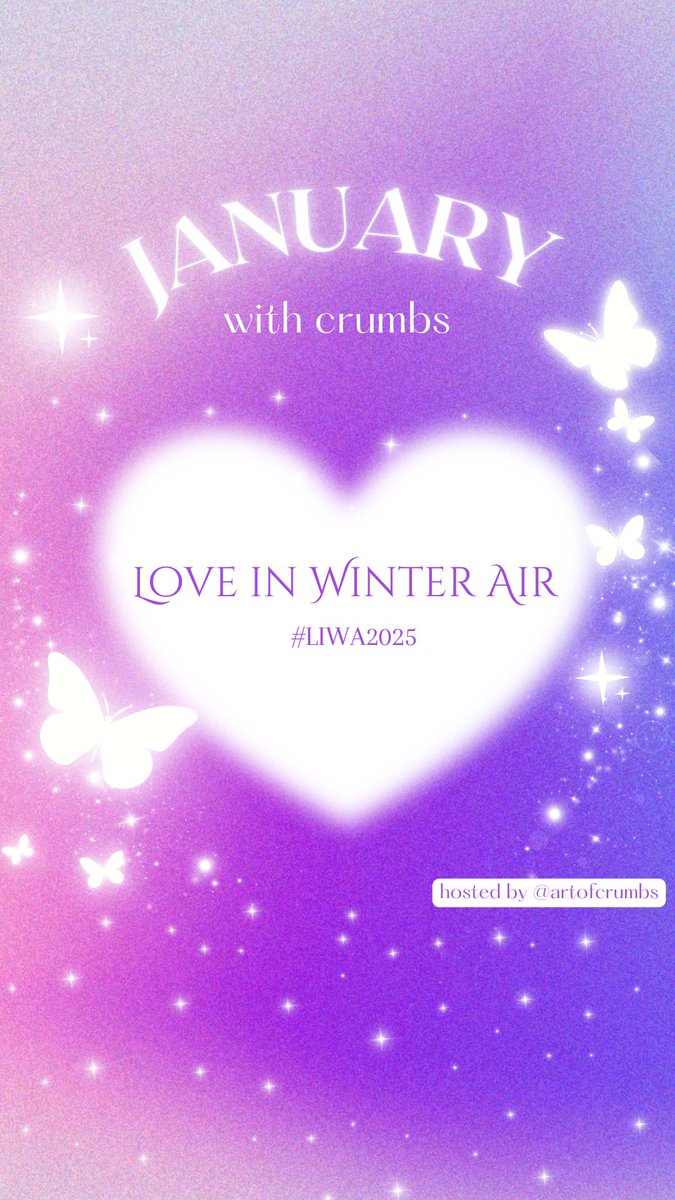 artofcrumbs's tweet photo. ❄️💖 January Prompts Challenge: Love in Winter Air 💖❄️

Hello my dear friends!!! I’m a bit late HAHA but I decided I want to celebrate love and cozy vibes this January with daily prompts!
This is for all of us, whether art of writing, post it on AO3 Twt, IG, Bsky or Tumblr! https://t.co/2506IwiGq1