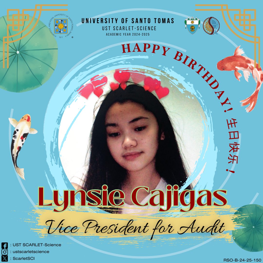 ScarletSCI's tweet photo. 祝你生日快樂, Lynsie! 🧧🎂

Happy Birthday Lynsie 🥳! Cheers to another year of adventures, laughter, and making unforgettable memories 🍻! May your cake 🎂 have as many layers as a well-organized spreadsheet 📃!

#ScarletBirthday https://t.co/mMnwvvIEUb