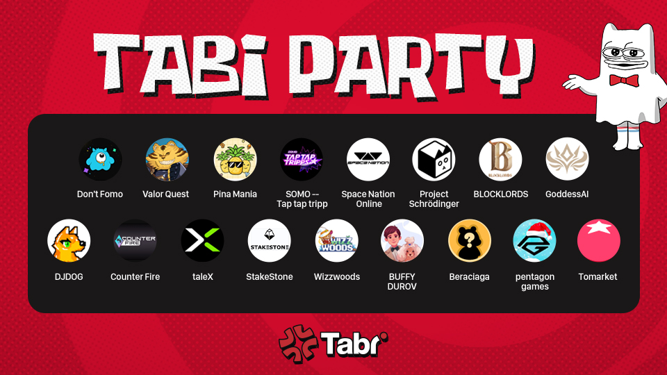 🎈 join the TabiParty at <a href="/tabi_zoo/">TabiZoo</a> to get the Mininode and have fun with our partner projects 🔻
