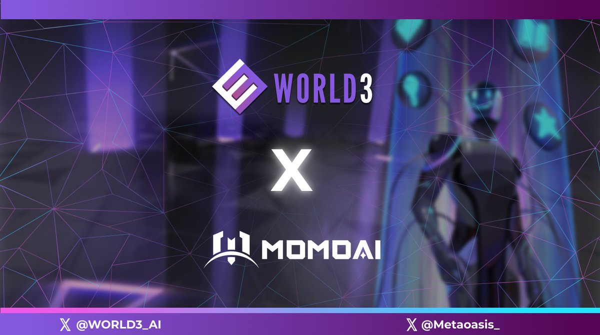 🚀  WORLD3 is thrilled to announce that we are teaming up with MomoAI (<a href="/Metaoasis_/">MomoAI☮️🥝</a>), the visionary force behind MomoAI 3.0, a groundbreaking leap into dynamic, AI-powered virtual worlds! 🎮🤖

Here is What Makes MomoAI 3.0 Special:
✨ AI-driven gaming where autonomous agents own