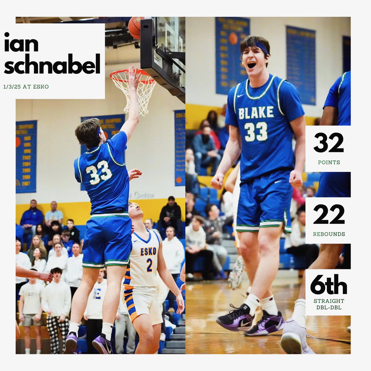 Blake Boys Hoops (@blakeboyshoops) on Twitter photo A career-high night for <a href="/SchnabelIan/">Ian Schnabel</a> on Friday at Esko.
<a href="/RyanJamesMN/">Ryan James</a> <a href="/streethistory/">StreetHistory Videos</a> A career-high night for <a href="/SchnabelIan/">Ian Schnabel</a> on Friday at Esko.
<a href="/RyanJamesMN/">Ryan James</a> <a href="/streethistory/">StreetHistory Videos</a>