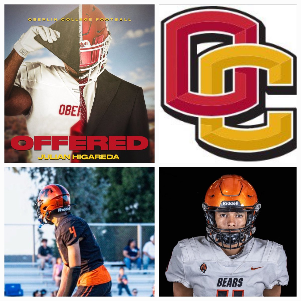 Javier Rodriguez (@jrrecruiting) on Twitter photo Congratulations to 2025 Prospect WR/S #4 Julian Higareda <a href="/jhigareda_/">Julian Higareda</a> 5'9 / 155 lbs. / GPA: 3.92 from Merced High School (CA) <a href="/RobScheidt/">Rob Scheidt</a> on receiving his 3rd offer, this time from Oberlin College <a href="/Yeo_Football/">Oberlin Football</a> <a href="/DBCoachDavidson/">Jon Davidson</a> !
Season Stats (11 games):
* 29 Receptions / 445 Congratulations to 2025 Prospect WR/S #4 Julian Higareda <a href="/jhigareda_/">Julian Higareda</a> 5'9 / 155 lbs. / GPA: 3.92 from Merced High School (CA) <a href="/RobScheidt/">Rob Scheidt</a> on receiving his 3rd offer, this time from Oberlin College <a href="/Yeo_Football/">Oberlin Football</a> <a href="/DBCoachDavidson/">Jon Davidson</a> !
Season Stats (11 games):
* 29 Receptions / 445
