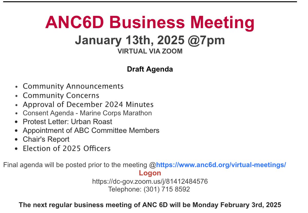 Advisory Neighborhood Commission 6D tweet media