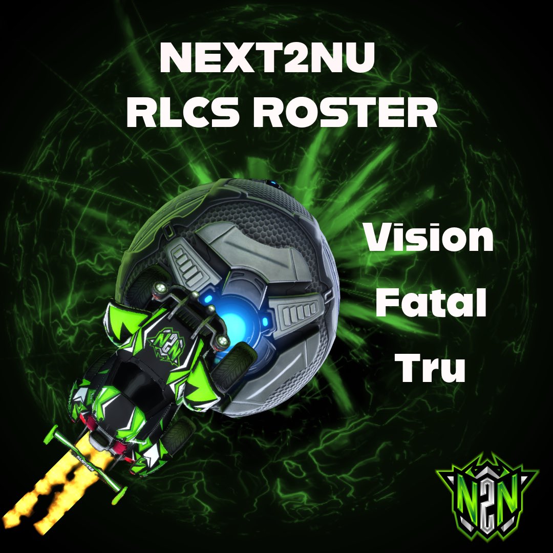 We are so happy to announce the contracts are signed and Next2Nu is ready to compete in RLCS 2025! 
Congrats to Vision, Fatal, Tru and Coach Kate!