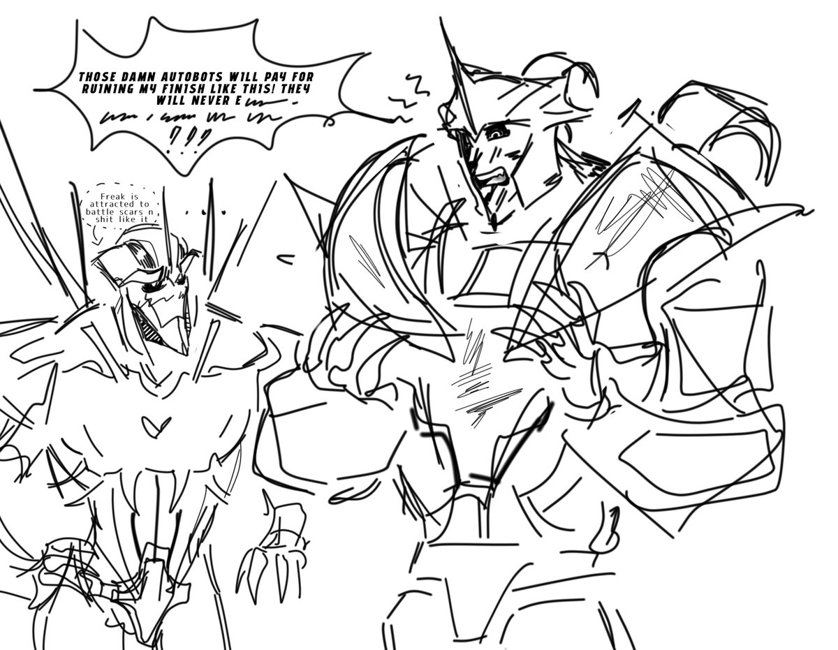 StrawberryMarb's tweet photo. A little Koss treat for yalls. I love those freaks. 
#Koss #starscream #Knockout #Maccadam https://t.co/W1hgz7tUGQ