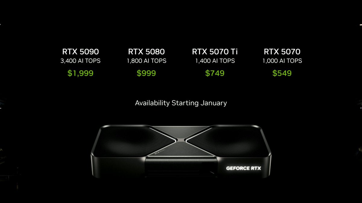 The new Nvidia GPU prices have been released, I might have to pick up one to do some local AI testing. I’m excited for $NVDA tomorrow. 💸