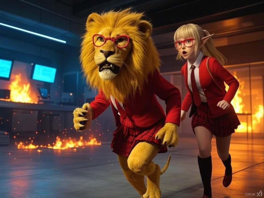 KinLoo_V's tweet image. この前ソニックの映画見たし、せっかくなので先日の培養液カプセルで回復する金獅子さんをいい感じにしてもらおうと思ったのだけど最後でなんかどうでもよくなっちゃったGrokちゃんがこちら