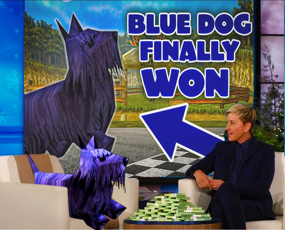 MMBlueDog's tweet photo. Thanks for inviting me on @EllenDeGeneres 

Great chat! 💙

Let's catch up another time when the allegations start to fade! https://t.co/BKblhAuZ3V