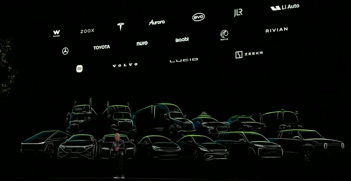 Cybertruck on the slide about AV's #Nvidia