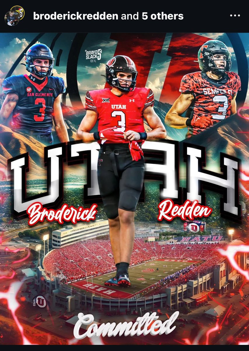 Matt Redden (@matthew_redden) on Twitter photo Go get yours Brod. No substitution for putting in the work. Then on game day making LBs look bad. <a href="/Utah_Football/">Utah Football</a> 2025 Go get yours Brod. No substitution for putting in the work. Then on game day making LBs look bad. <a href="/Utah_Football/">Utah Football</a> 2025
