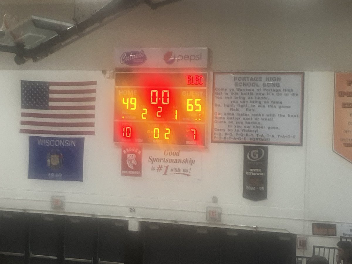 bbmind's tweet image. Stoughton improves to 5-3 with win at Portage. Unofficially, Jacob Hibner 28, Carter Sullivan 17.  

Next game: 

At Edgewood, Thursday.