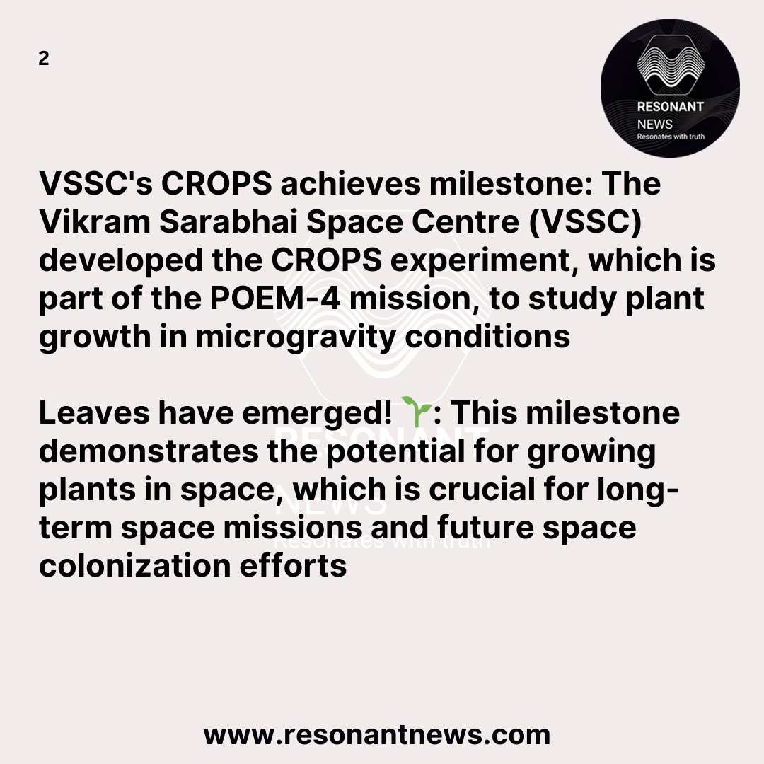 Resonant_News's tweet image. COWPEA Sprouts unveil First leaves in Space 

#ISRO #pslvc60 #POEM4