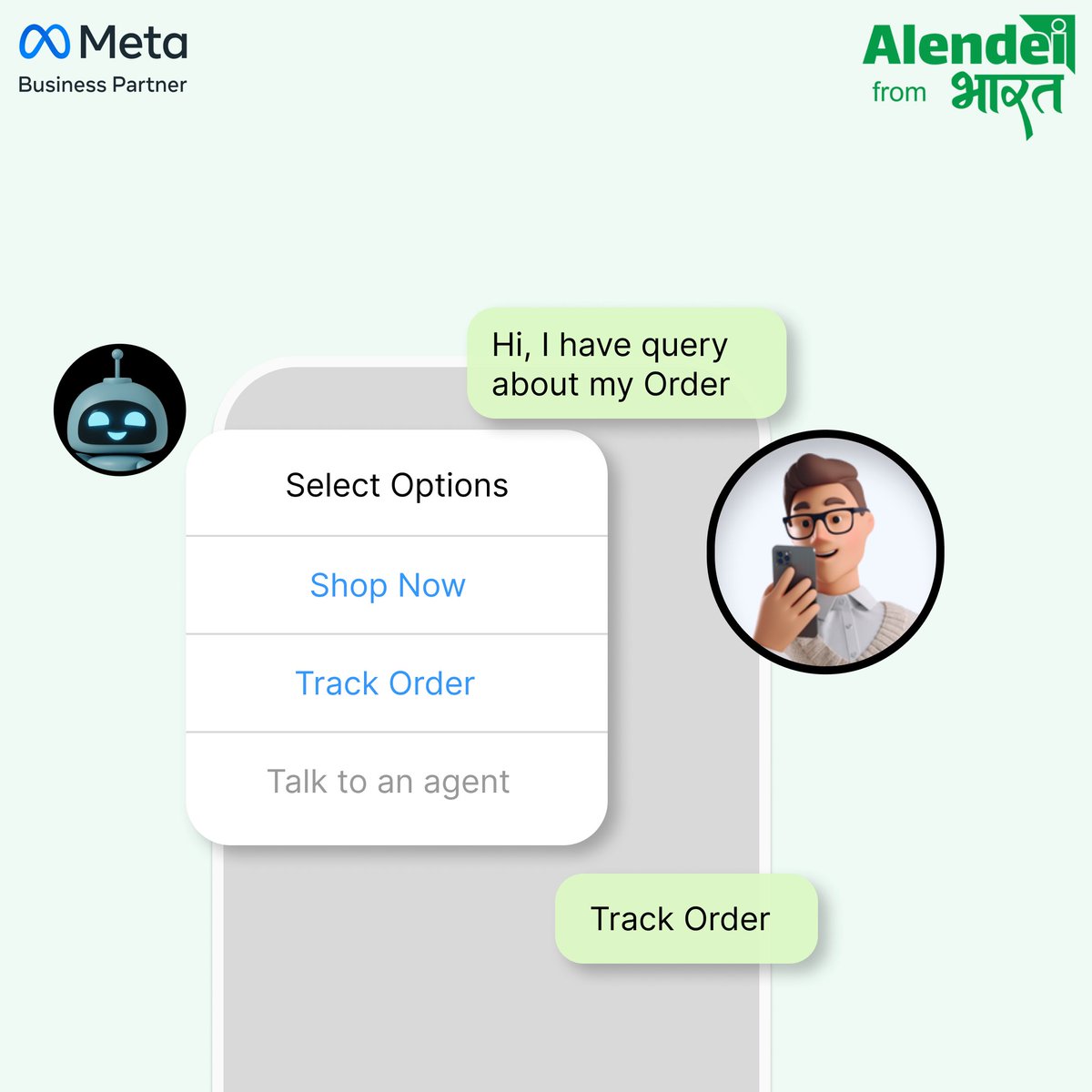 alendei_'s tweet image. Resolve your queries in seconds!
Track your order, chat with us, or shop right on WhatsApp!
Your shopping experience, simplified!

#WhatsAppSupport #InstantService #AIChatbot #TrackOrder #CustomerSupport