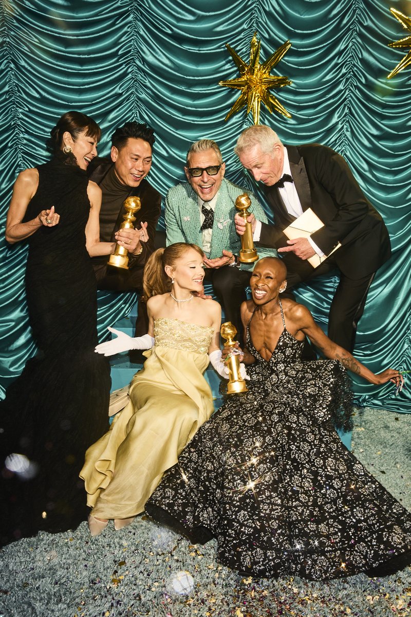 'Congratulotions' to the cast of <a href="/wickedmovie/">Wicked: For Good</a> on winning the #GoldenGlobes award for Cinematic and Box Office Achievement!🏆