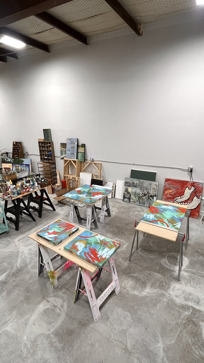 4 new paintings in the works! ~~~ #artstudio #artist #paintings #emergingartist #art #makeart #makearteveryday #joelganucheau