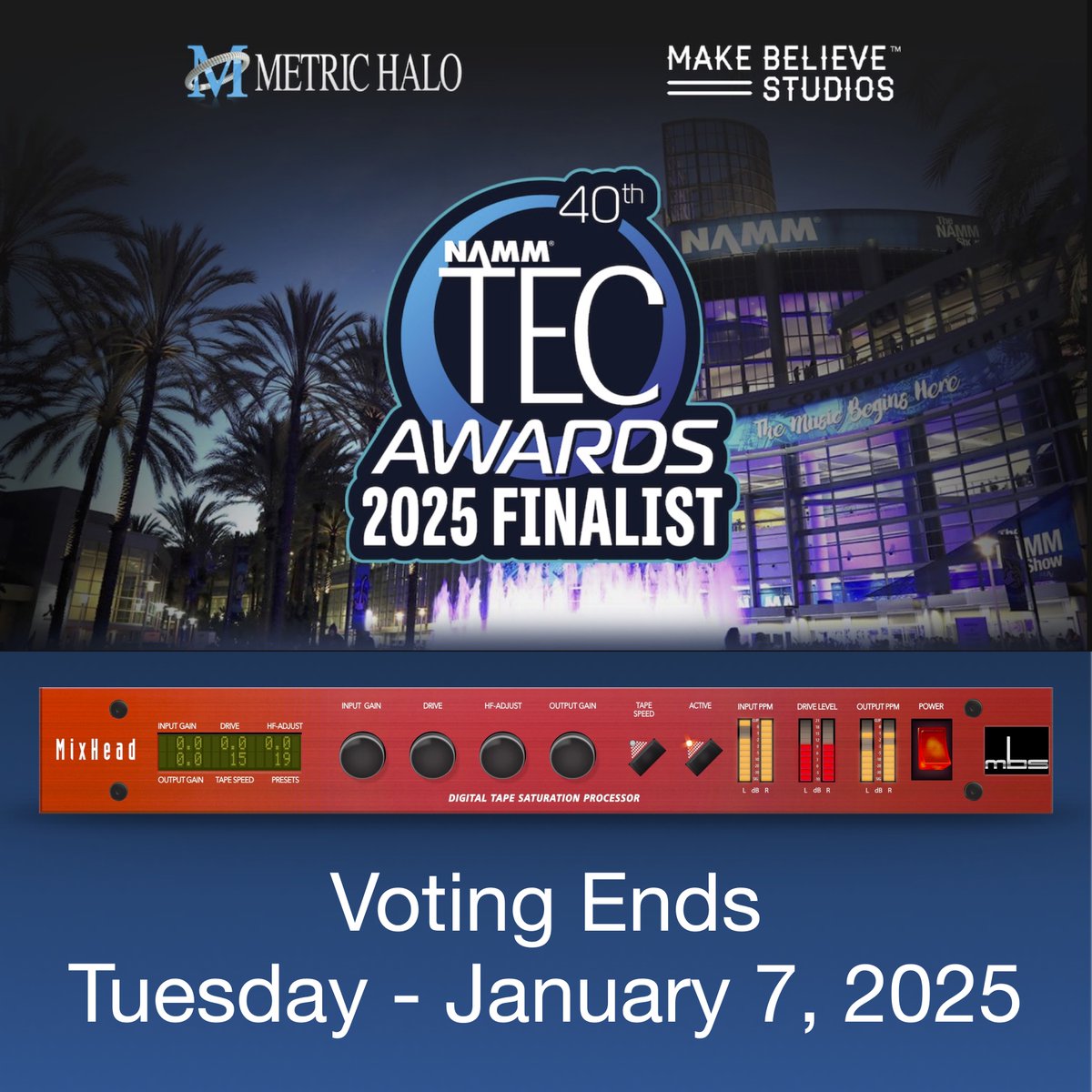 Last Chance to Vote for #MixHead:  <a href="/NAMM/">NAMM</a> TEC Awards 2025 Finalist!
Vote for MixHead Here: bit.ly/Vote4MixHead
Voting Ends Tue. Jan 7, 2025 - Thank you!

About MixHead:  bit.ly/AboutMixHead