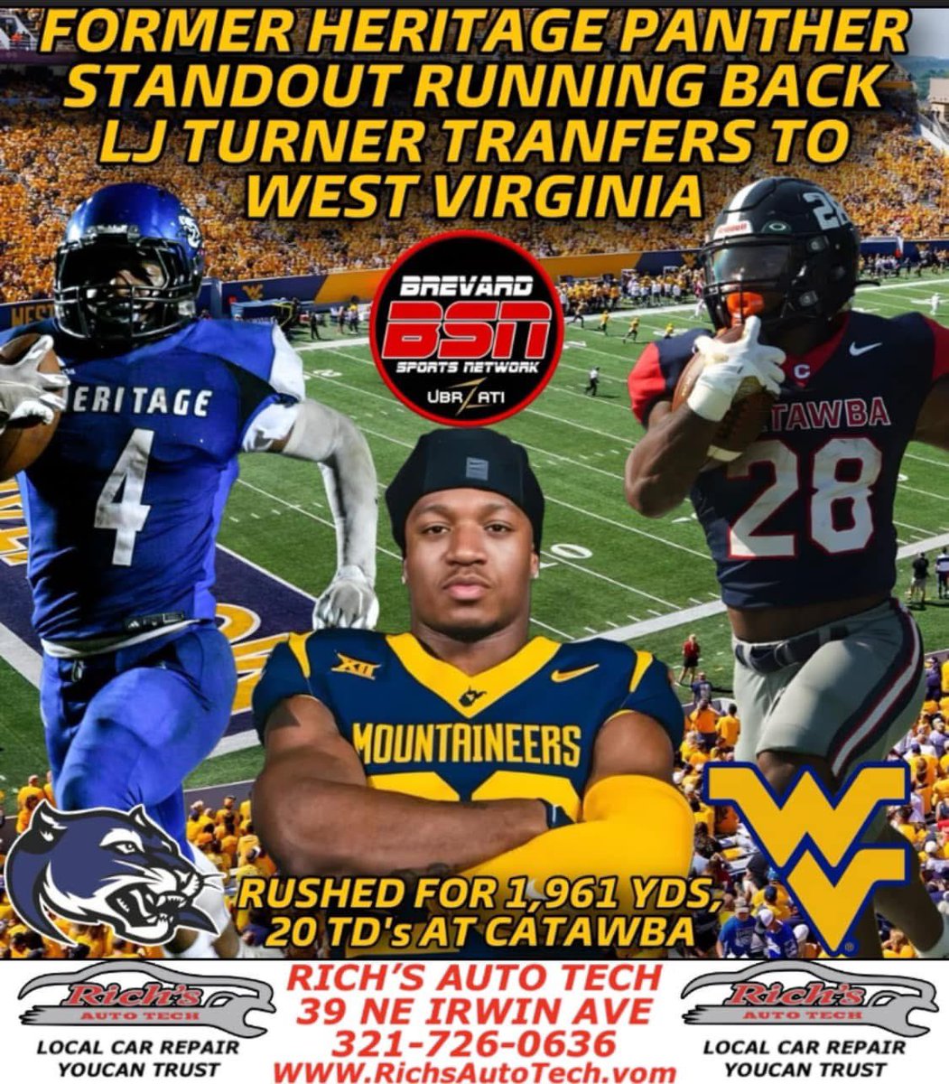 SportsBrevard's tweet image. BSN #RECRUITINGUPDATE: FORMER @swarmgangg STANDOUT @LJTurner04 TRANSFERS TO @WVUfootball: TURNER UTILIZES TRANSFER PORTAL THE WAY IT WAS INTENDED: 

Read the full story here: facebook.com/share/p/18RXbP…