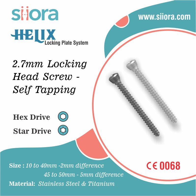siorasurgicals's tweet image. 2.7 mm Locking Head Screw Self Tapping is an orthopedic implant that is used for the stabilization of fractures by fixing locking plates. 
siiora.com/product/variol…
#LockingHeadScrew #BoneFixation #SelfTappingScrew #MedicalDevices #OrthopedicImplants #SioraSurgicals