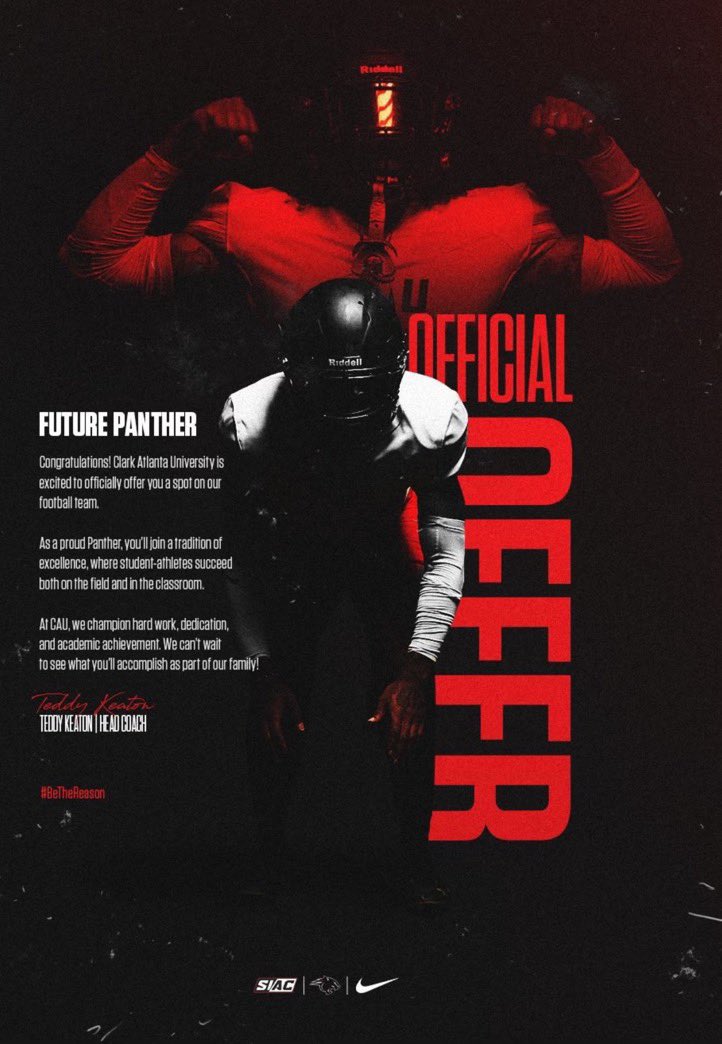 Donovan Dark (@donovandark2025) on Twitter photo After a Great conversation with @coachmikehayde I’m blessed to receive a D2 offer from Clark Atlanta university <a href="/AD_Nice3/">Adron Robinson</a> <a href="/FLCoachT/">Grant Thompson</a> <a href="/Coach_Brech/">David</a> <a href="/Niceville_FB/">Niceville Football</a> <a href="/NHS_Eagles_FB/">Niceville Football Recruiting</a> <a href="/CoachWill850/">Coach Will</a> After a Great conversation with @coachmikehayde I’m blessed to receive a D2 offer from Clark Atlanta university <a href="/AD_Nice3/">Adron Robinson</a> <a href="/FLCoachT/">Grant Thompson</a> <a href="/Coach_Brech/">David</a> <a href="/Niceville_FB/">Niceville Football</a> <a href="/NHS_Eagles_FB/">Niceville Football Recruiting</a> <a href="/CoachWill850/">Coach Will</a>