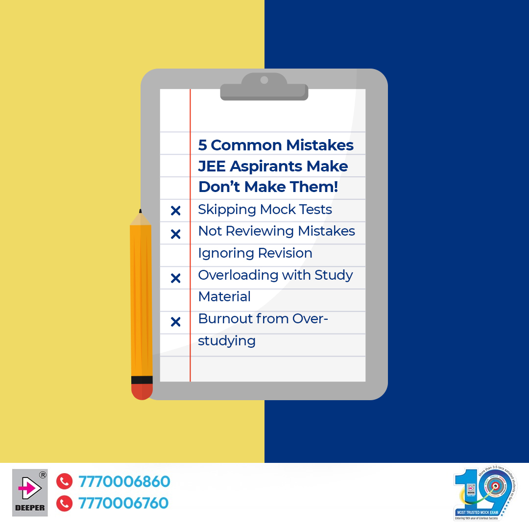 DeeperExams's tweet image. 4️⃣ Overloading with Study Material: Quality over quantity! Stick to your core study materials and master them.✅
5️⃣ Burnout from Overstudying: Take breaks and stay refreshed. Your brain needs rest to perform at its best! 🧠💡

#deeperexam #mockexamprep #MockTestPractice #jeemains