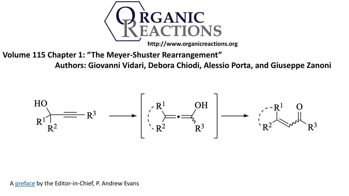 Organic Reactions (@orgreactions) on Twitter photo We are pleased to announce that #OrganicReactions has published Vol. 115 Chapter 1: organicreactions.org/pubchapter/the…
The preface by the Editor-in-Chief, P. Andrew Evans is also available: organicreactions.org/wp-content/upl…… Homepage: organicreactions.org <a href="/pandrewevans/">P. Andy Evans</a> We are pleased to announce that #OrganicReactions has published Vol. 115 Chapter 1: organicreactions.org/pubchapter/the…
The preface by the Editor-in-Chief, P. Andrew Evans is also available: organicreactions.org/wp-content/upl…… Homepage: organicreactions.org <a href="/pandrewevans/">P. Andy Evans</a>