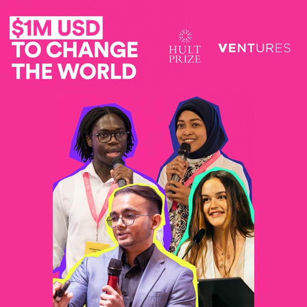 We are after your biggest ideas! 💡🌏

This year, Ventures is excited to select 5 UQ startups to compete for one spot at the national finals.

Apply now (select Hult Prize from the Ventures Program Application). 
👉ow.ly/rY1a50UneVk
More info hultprize.org
