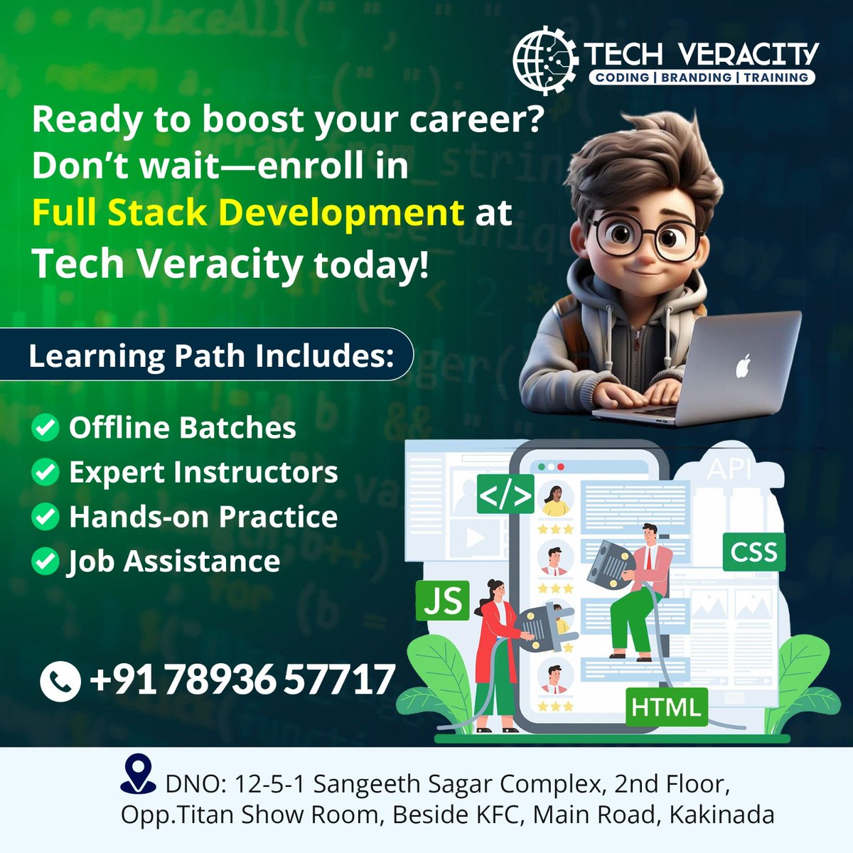 tech_veracity's tweet image. Boost your career – enroll in Full Stack today!
.
📞Call us: 78936 57717
.
#fullstackdevelopment #techveracity #careerboost #webdevelopment #learncoding #programming #codinglife #careergoals #appdevelopment #uiux #arvr #fullstackdevelopment #brandbuilding #graphicdesign #kakinada