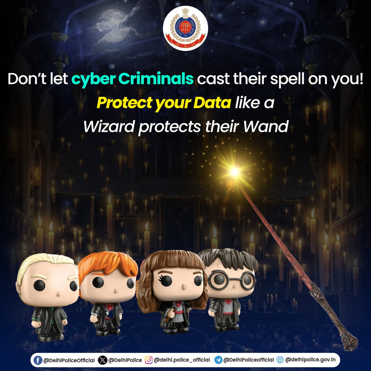 Even Harry Potter knows, magic &amp; responsibility go hand in hand! 

Just like collecting your favourite characters, Collect good habits for a safer world

#Harrypotter
#DelhiPolice4You