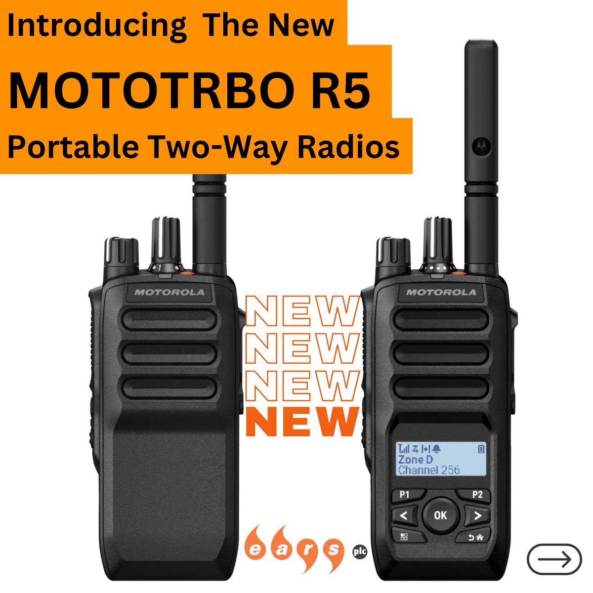 EARSplc's tweet image. Introducing The New MOTOTRBO R5, Digital Portable Two-Way Radios, tough, compact device that’s built to last.

Learn more; earsplc.com/product/introd…

Contact Us Now for further enquiry
+44 (0) 20 8964 6699
info@earsplc.com

#earsplc #walkietalkie
#R5 #MOTOTRBOR5 #motorolaR5