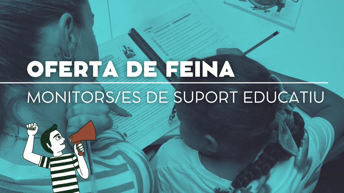 #OfertadeFeina | Vols treballar com a monitor/a de suport educatiu? 

👉Obrim convocatòria per cobrir 10 places de monitor/a de suport educatiu a diferents centres de l'#HospitaletdeLlobregat.

🔗Consulta les condicions i requisits a josepcarol.cat/actualitat i envia'ns el teu CV!