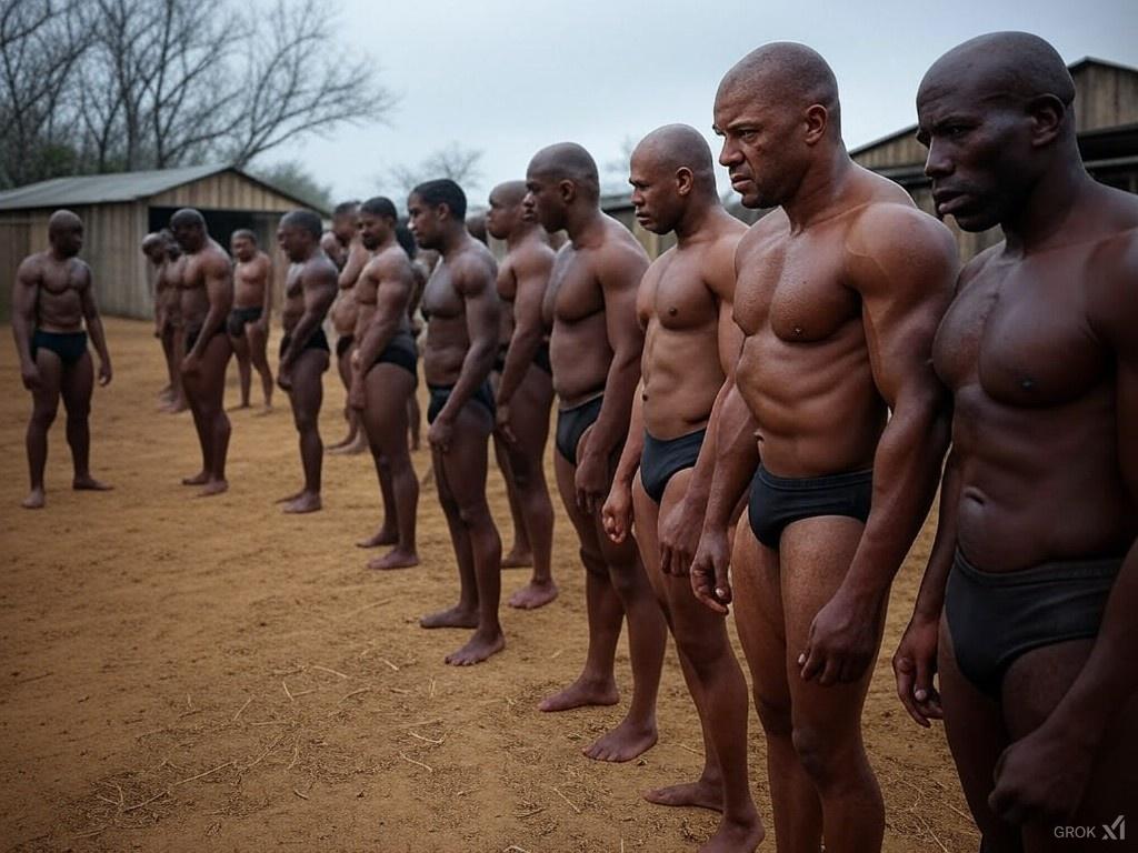 Inspecting the new lot. 
They need much work to become beasts.