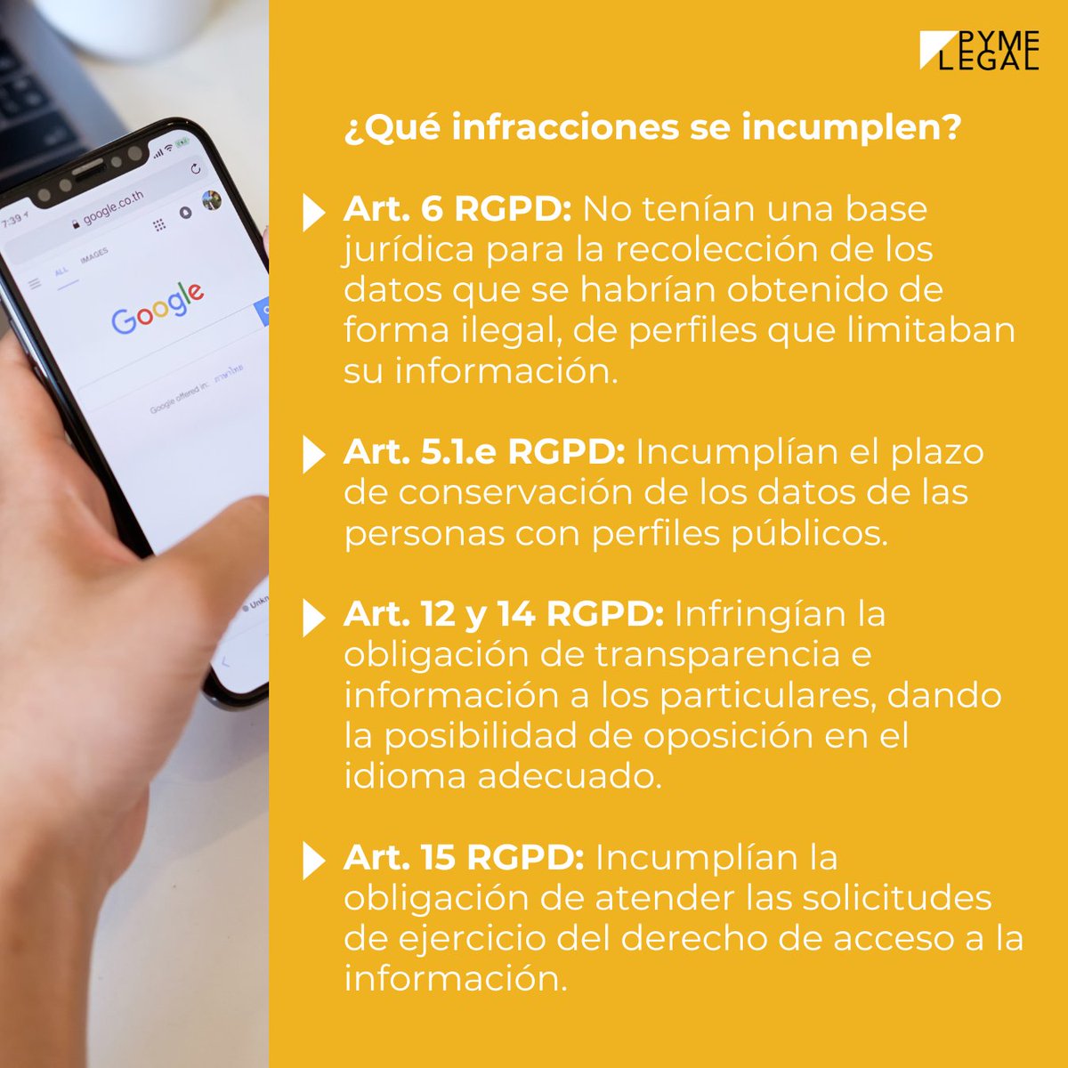 👉🏽La empresa KASPR, creadora de una extensión para Chrome, ha sido sancionada en Francia con 240.000€ por recolectar ilegalmente información de contacto de perfiles de LinkedIn.

Más info⬇️

#ProtecciónDeDatos #AvisosLegales #Ciberseguridad #PymeLegal #RGPD #LOPDGDD #Privacidad