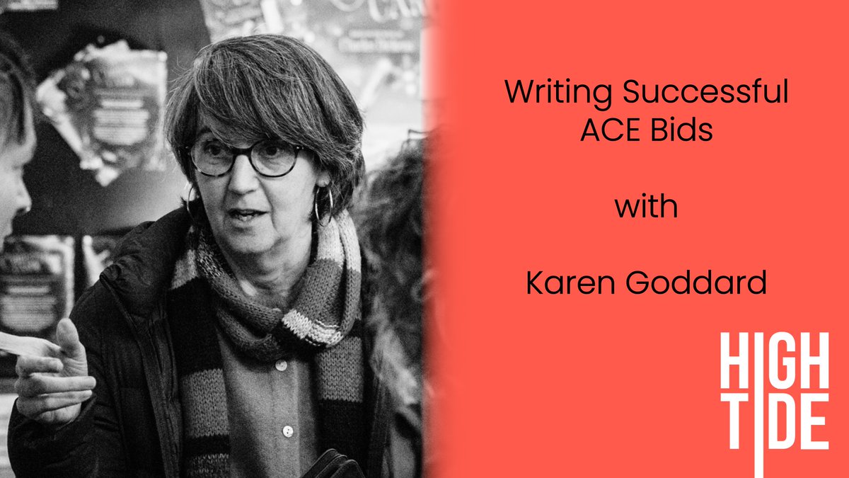 New Year, new projects to fund? Join us tomorrow night for a free online workshop with Karen Goddard to learn how to write successful ACE bids. 
hightide.org.uk/event/writing-…