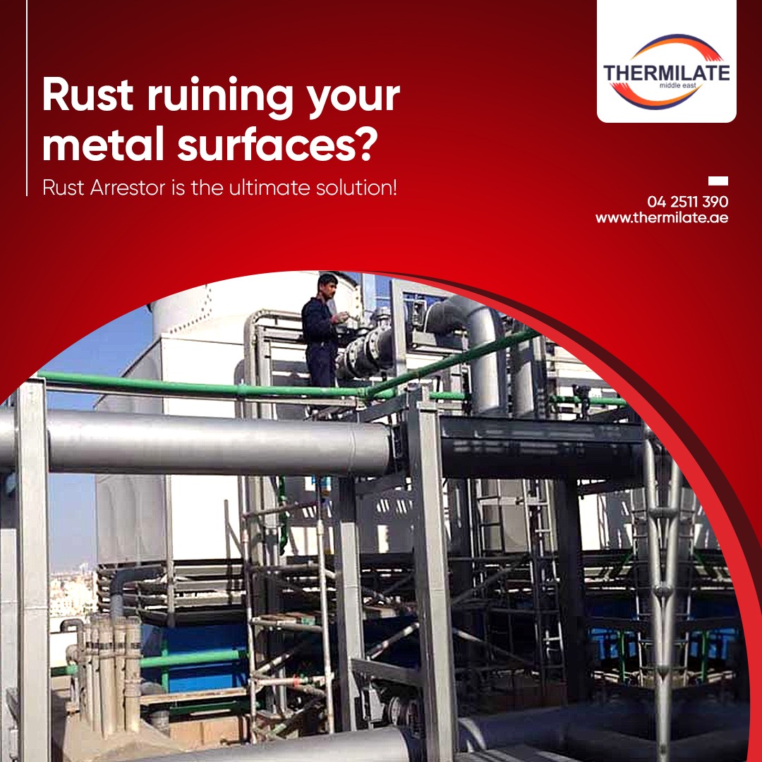 thermilate_me's tweet image. Designed to neutralize corrosion and create a durable, protective barrier, this innovative treatment restores your metal’s integrity and prevents further damage. 
thermilate.ae 

#RustArrestor #RustControl #MetalProtection #CorrosionPrevention #DurableSolutions