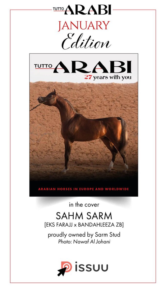 ArabianEssence's tweet image. Tutto Arabi January Edition 
issuu.com/alimeditrice/d…...

Click here to see High Resolution version:
arabianessence.tv/.../tutto-arab…

#tuttoarabi #tuttoarabimagazine #JanuaryEdition #sahmsarm #sarmstud