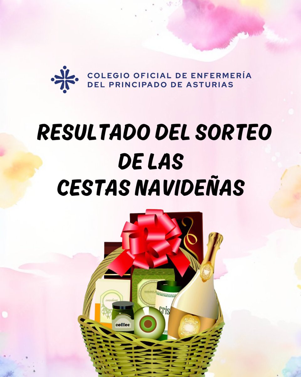 CODEPAsturias's tweet photo. #codepainforma
Resultado del #sorteo de las #cestasnavideñas el cual ha sido realizado mediante la web "Sortea2" donde hemos usado el número de identificación ligados al email de contacto de la colegiad@ registrado en el CODEPA. https://t.co/B3kIopj2Vu