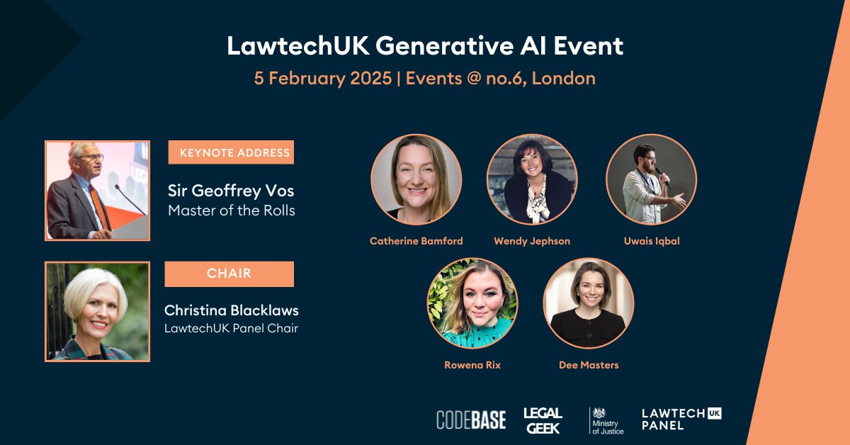 It’s less than a month until we’ll be at events <a href="/no/">no</a>.6 in London for our Generative AI Event – will we see you there?

We’ll bring lawtech community together to discuss the cutting-edge issues surrounding the adoption and development of #GenerativeAI.
lawtechuk.io/events/lawtech…