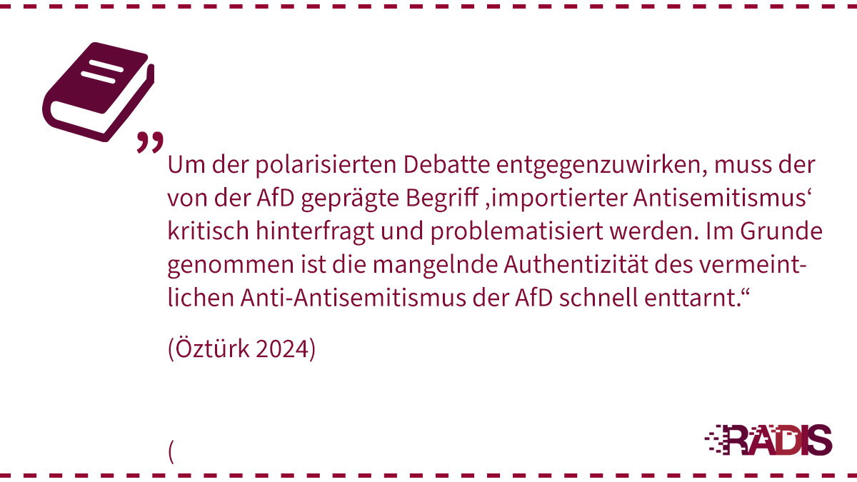 #RADIS-Lesetipp: #Antisemitismus unter Muslim:innen: Warum eine kritisch-differenzierte Debatte notwendig ist. Cemal Öztürk aus dem Projekt <a href="/ProjektRira/">RIRA-Projekt</a> über stigmatisierenden Verallgemeinerungen und dem Kampf gegen Antisemitismus.
Volltext bei <a href="/bpb_de/">bpb.de</a>:
bpb.de/themen/infodie…