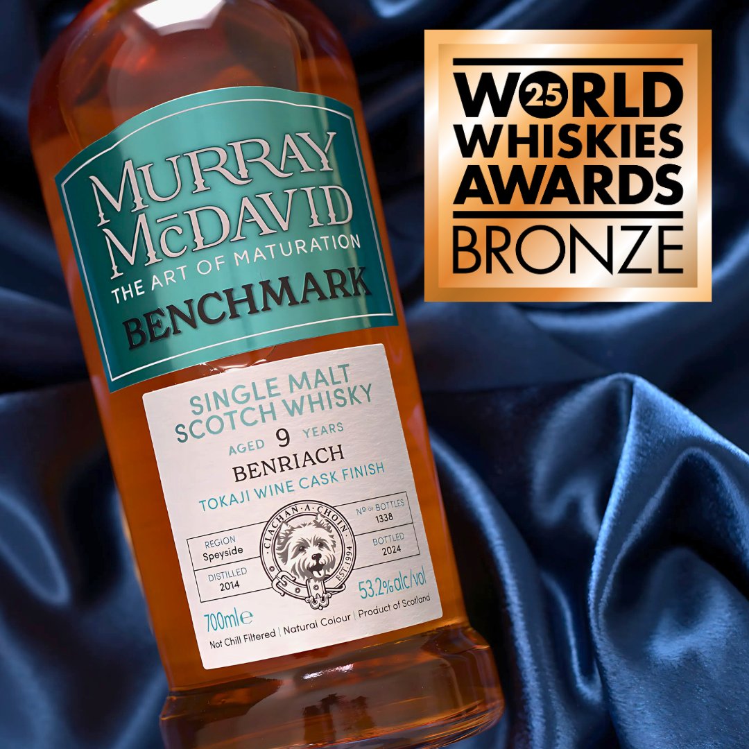 Murray_McDavid's tweet photo. Celebrating more #WorldWhiskyAwards2025 champions today! 🥉
#Strathmill 10yo #Koval Quarter Cask 🥃
#Benriach 9yo #TokajiWine 🏅
#Glentauchers 9yo #StJulienWine 🏆
Here’s to our winners — and there’s more to come! 🥳 🥃
#MurrayMcDavid #WorldWhiskyAwards #Whisky #WhiskyLovers https://t.co/hOslWp85If