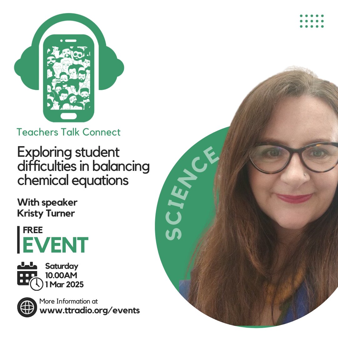 **Announcing** The amazing Kristy Turner will be talking at Teachers Talk Science (Hosted by <a href="/DrDavidBoyce/">Dr David Boyce</a>) as part of Teachers Talk Connect on Saturday 1st March in Manchester - Don't miss this! Free tickets here: ttradio.org/teachers-talk-…