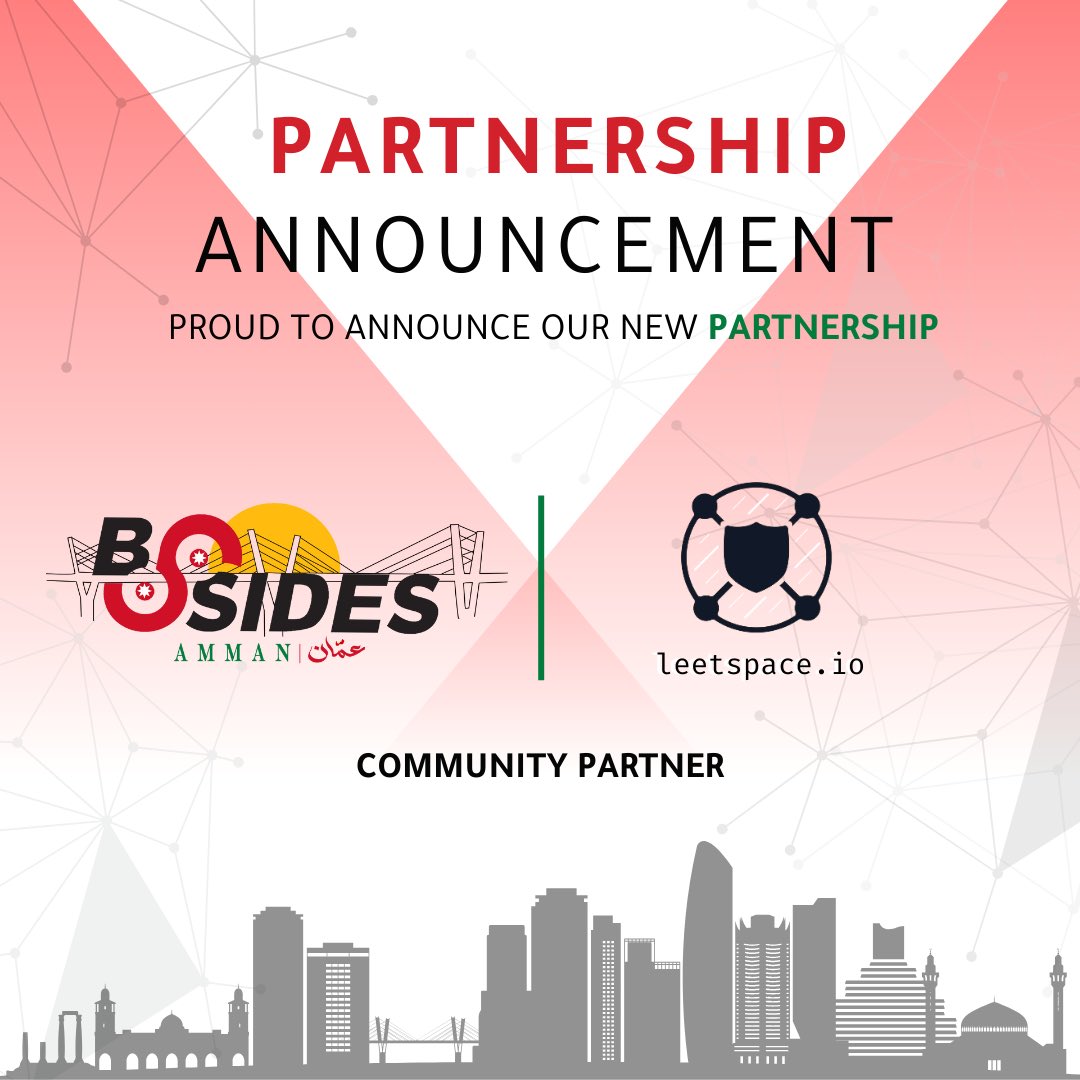 Exciting Announcement!

BSidesAmman is proud to announce Leetspace.io as a COMMUNITY PARTNER.

Are you interested in sponsoring BSidesAmman 2025? Please contact us for more information or inquiries!

#securitybsides #bsidesamman #infosec #CyberSecurity #amman #hacking