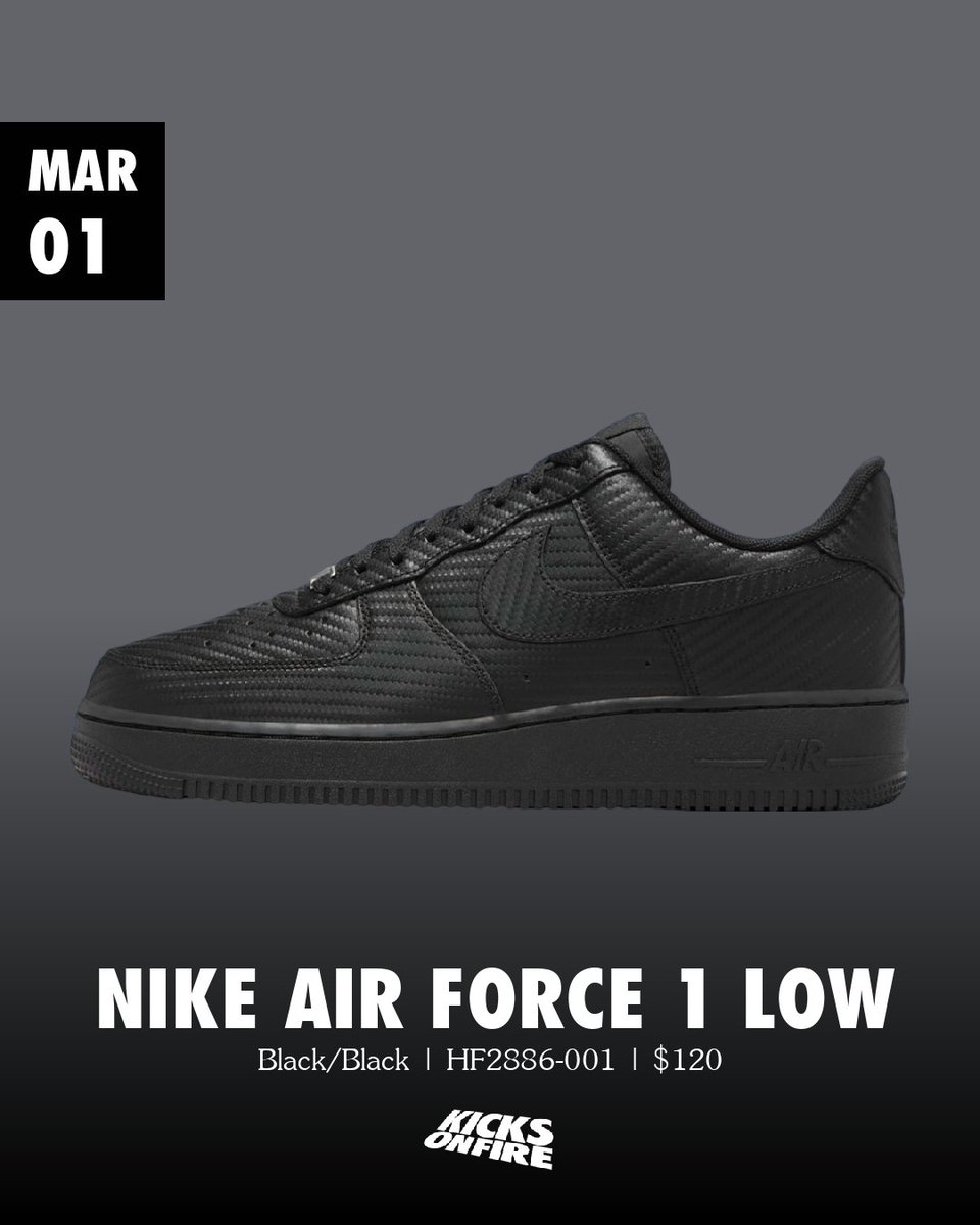 Nike Air Force 1 Low Black Carbon Fiber 𝗖𝗼𝗹𝗼𝗿𝘄𝗮𝘆: Black