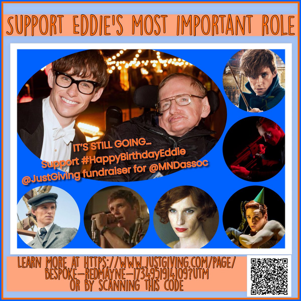Happy44thEddie's tweet image. The drive continues!Thanks for the donations +delightful birthday greetings to this annual fan drive honoring #EddieRedmayne’s dedication to @mndassoc +its work to support those suffering from this devastating disease. Learn more +contribute what you can:  justgiving.com/page/bespoke-r…